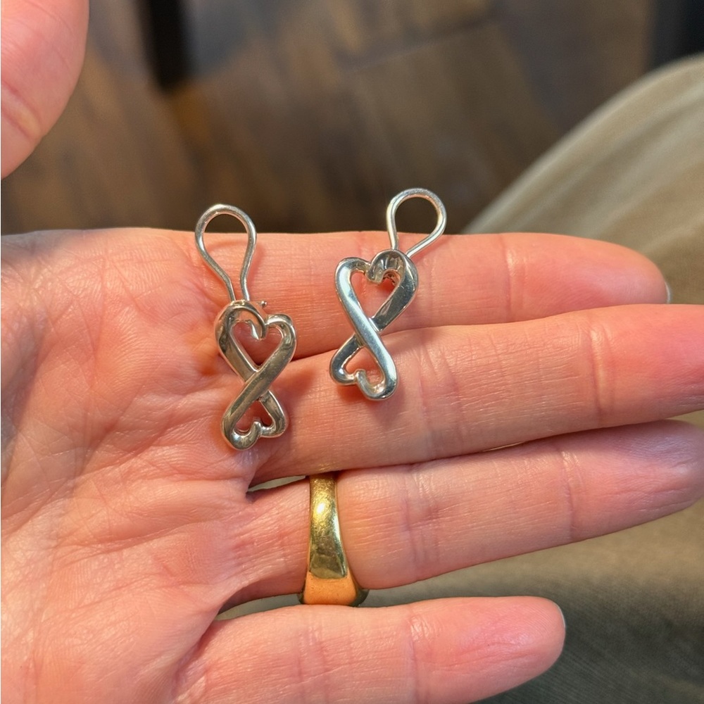 Tiffany & Co. Silver Infinity Heart Earrings
